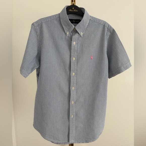 Ralph Lauren Other - Ralph Lauren Navy and White Striped Button Down Shirt